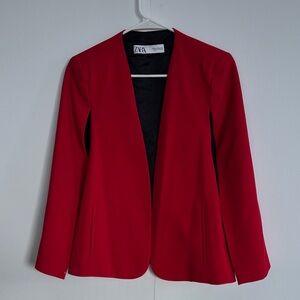 Zara Women's Bold Red Cape Jacket